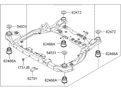 Hyundai Elantra Front Cross-Member - 62405-2H300