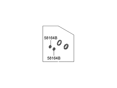 Hyundai 58303-2HA00 Seal Kit-Rear Disc Brake