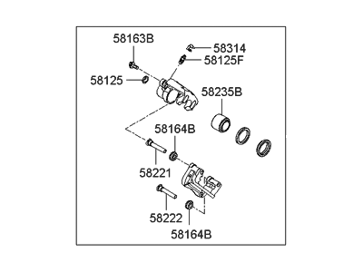 2010 Hyundai Elantra Brake Caliper - 58310-2HA00