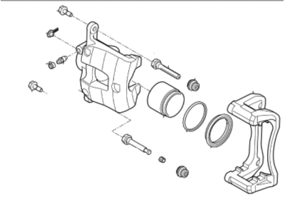 2022 Hyundai Genesis G70 Brake Caliper - 58190-J5A51-YKG
