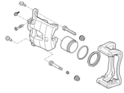 2022 Hyundai Genesis G70 Brake Caliper - 58130-J5510-YKG