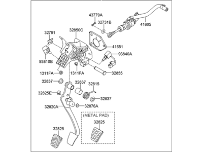 Hyundai 32802-2M570 Pedal Assembly-Clutch