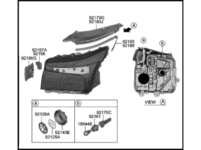 2023 Hyundai Santa Fe Hybrid Headlight - 92101-GA000