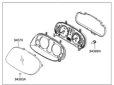 Hyundai Azera Speedometer - 94011-3L505