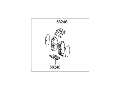 Hyundai Accent Brake Pad Set - S5830-21GA0-0NA