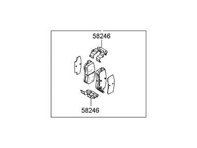 2006 Hyundai Accent Brake Pad Set - S5830-21GA0-0NA