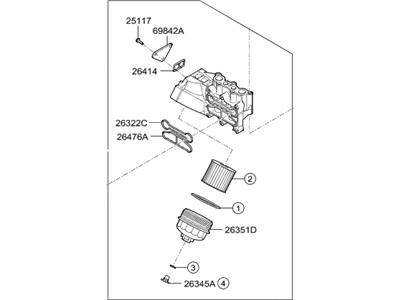 2016 Hyundai Genesis Oil Filter - 26310-3F501