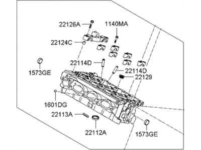 2009 Hyundai Santa Fe Cylinder Head - 22110-3CAB0