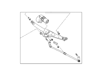 Hyundai 98100-3J000 Windshield Wiper Motor & Link Assembly