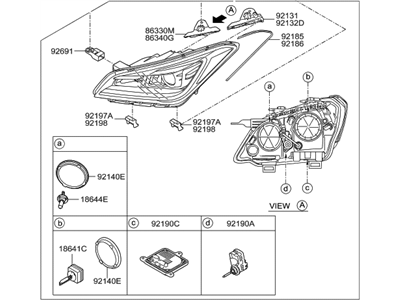 2017 Hyundai Genesis G80 Headlight - 92102-B1150