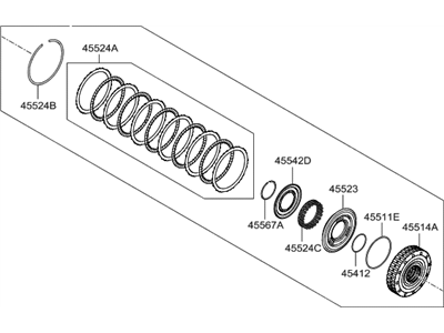 Hyundai 45510-3B210 Clutch Assembly-Over Drive