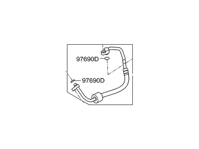 Hyundai 97762-4W000 Hose-Cooler Line Suction