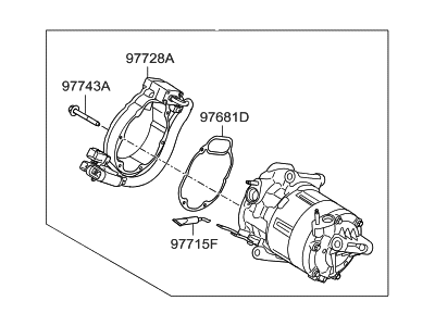 2017 Hyundai Tucson A/C Compressor - 97701-4W000