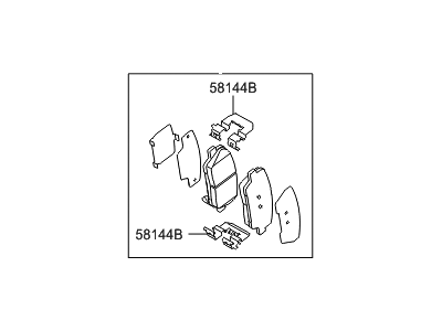 2012 Hyundai Genesis Coupe Brake Pad Set - 58302-2MA00