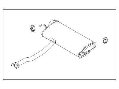 Hyundai 28700-2S100 Main Muffler Assembly