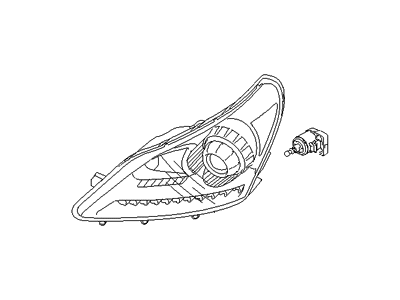 Hyundai 92103-3N230 Head Lamp Sub Assembly, Left