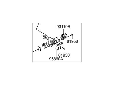 2008 Hyundai Genesis Ignition Switch - 81910-3M010