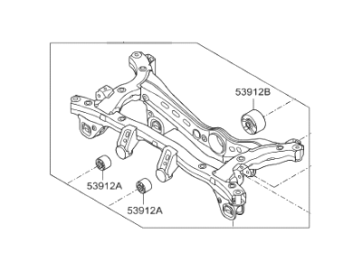 2012 Hyundai Tucson Rear Crossmember - 55410-2S010