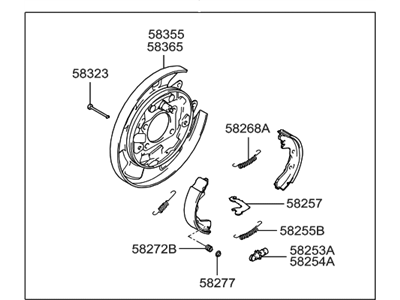 Hyundai 58270-3K000 Brake Assembly-Parking Rear,RH