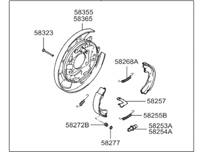 2006 Hyundai Sonata Brake Dust Shield - 58250-3K000