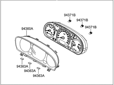 2007 Hyundai Sonata Speedometer - 94011-0A020