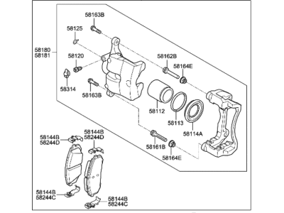 2021 Hyundai Sonata Hybrid Brake Caliper - 58130-L5000