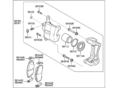 2021 Hyundai Sonata Hybrid Brake Caliper - 58110-L5000