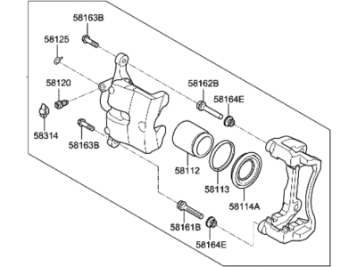 2021 Hyundai Sonata Hybrid Brake Caliper - 58180-L5A00
