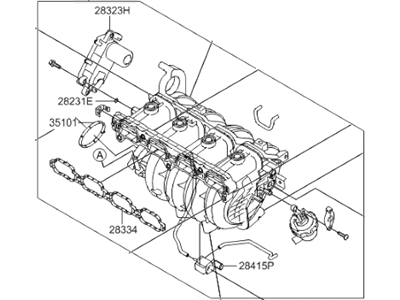 Genuine Hyundai 28310-39501 Intake Manifold Assembly 