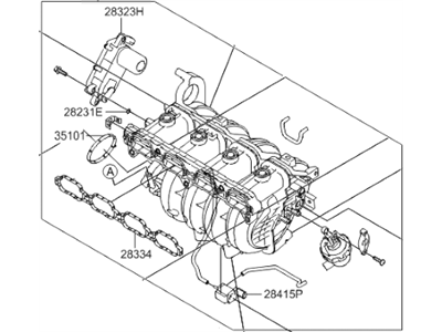 Hyundai Santa Fe Sport Intake Manifold - 28310-2GTA1-AS