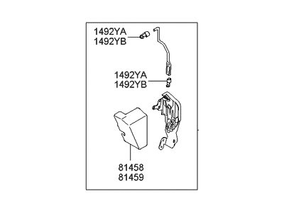 Hyundai 81420-38000 Latch Assembly-Rear Door,RH