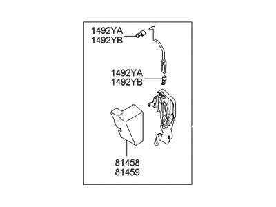 2002 Hyundai Sonata Tailgate Lock Actuator Motor - 81410-38000