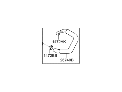 Hyundai Sonata Crankcase Breather Hose - 26720-2G751