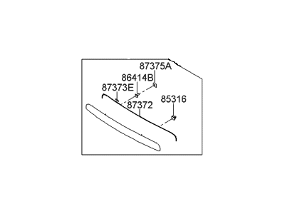 Hyundai 87370-1E200 GARNISH Assembly-TAILGATE