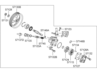 2006 Hyundai Santa Fe Power Steering Pump - 57100-2B300