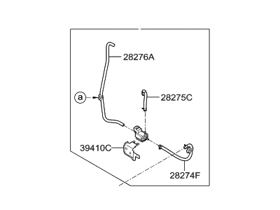 Hyundai 39400-2B070 Solenoid Valve & Hose