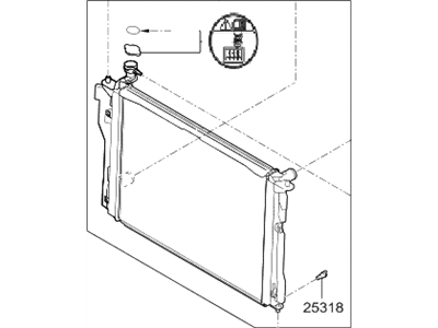 Hyundai Genesis G80 Radiator - 25310-D2000