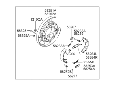 Hyundai 58310-26150 Brake Assembly-Rear,LH