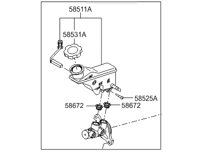 2021 Hyundai Tucson Brake Master Cylinder - 58510-D3100