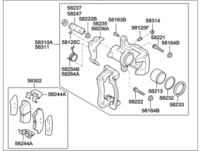 2012 Hyundai Elantra Brake Caliper - 58230-3X300