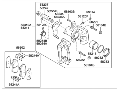 2011 Hyundai Elantra Brake Caliper Bracket - 58210-3X300