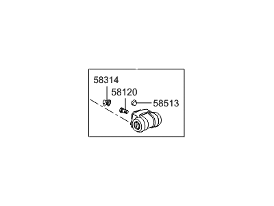 Hyundai 58330-1R000 Cylinder Assembly-Wheel