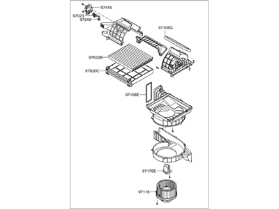 Hyundai 97100-0W000 Blower Unit