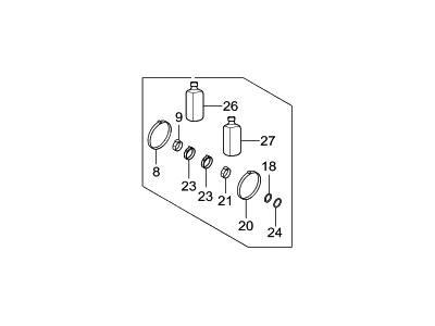 Hyundai 49596-3X4A0 Band & Clip Set,RH