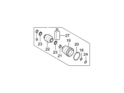 Hyundai 49597-3X4A0 Damper Kit-Front Axle Dynamic,RH