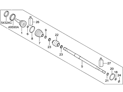 Hyundai CV Joint - 49591-3X1B0
