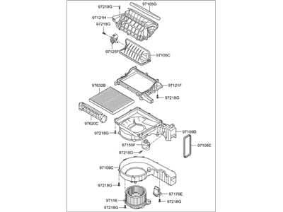 Hyundai 97100-0W006 Blower Unit