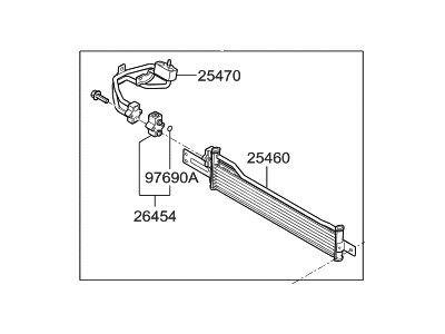 Hyundai 25400-D2001 Cooler & Bracket Assembly