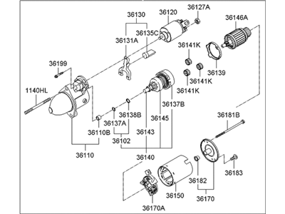 Hyundai 36100-3C230 Starter Assembly