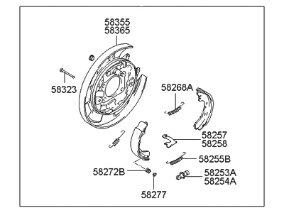 Hyundai 58250-3K001 Brake Assembly-Parking Rear,LH